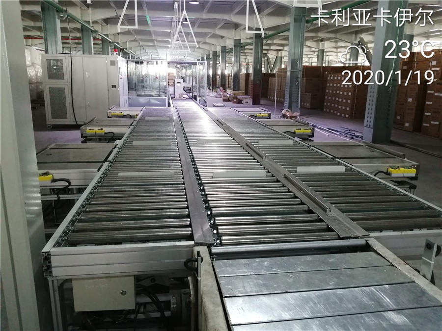 冰箱氦檢不銹鋼動力滾筒線